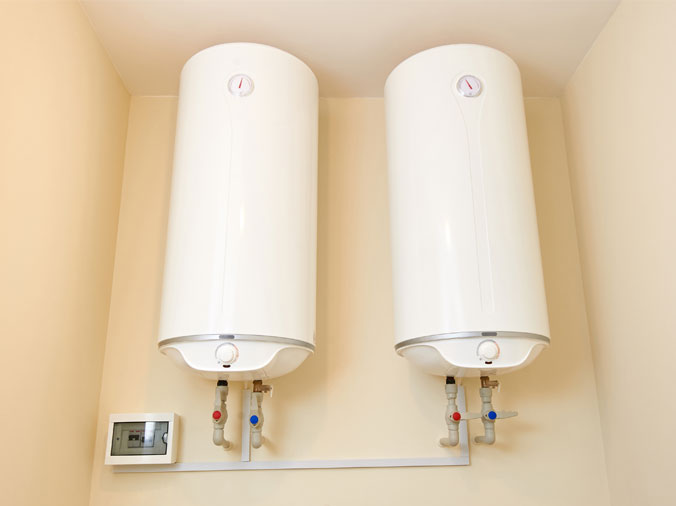 Two wall mounted electric water boilers heaters